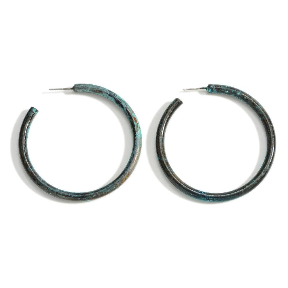 2- Tone Hoop Earrings - Free Rein on Main